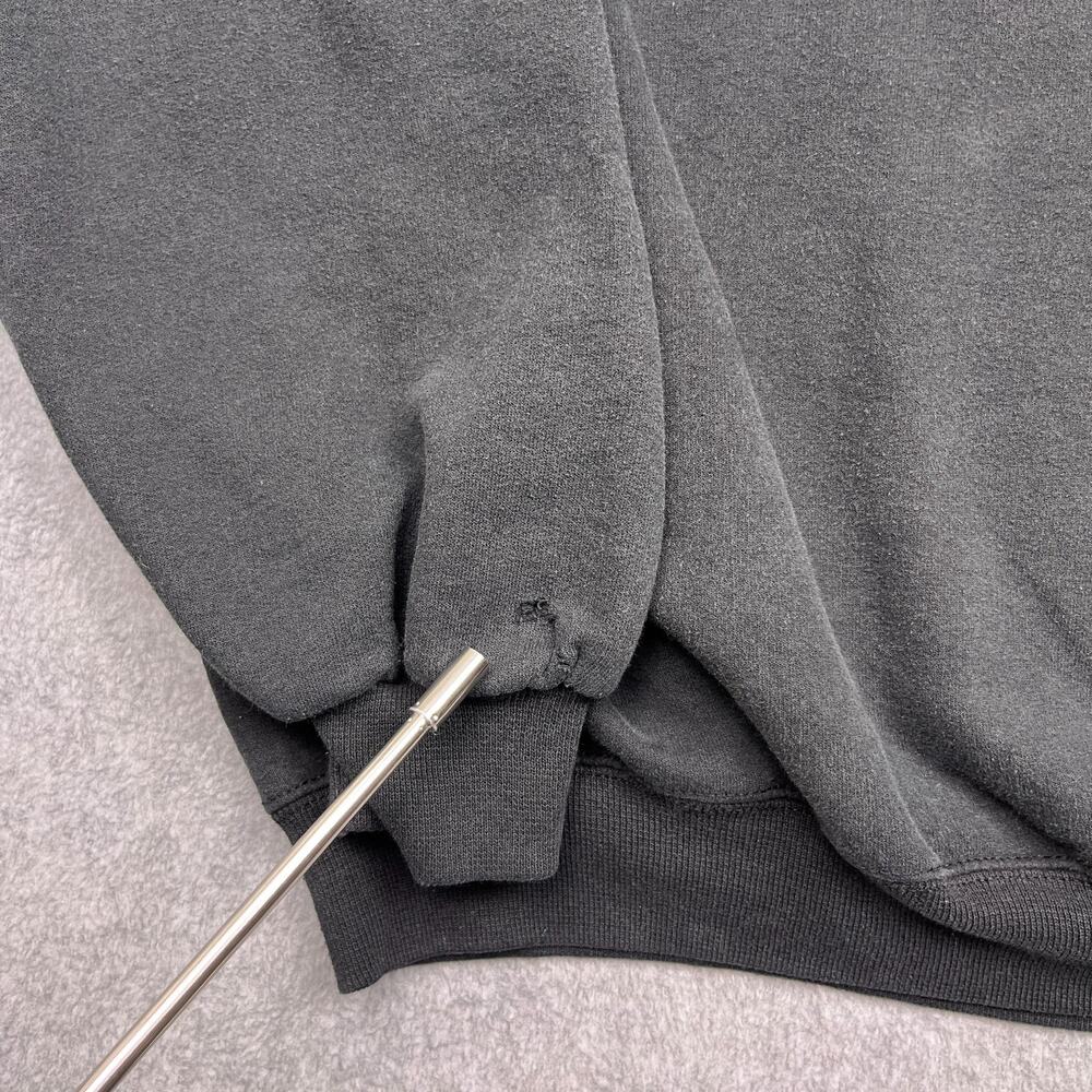 vintage jerzees super sweats blank sweatshirt mens xl black fleece nublend - Picture 2 of 10
